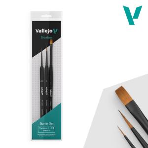 Vallejo Brush: Starter set synthetic hair 3pcs ass