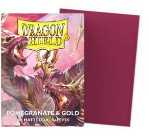 Dragon Shield Matte Dual Sleeves Standard Size: Pomegranate & Gold (100)