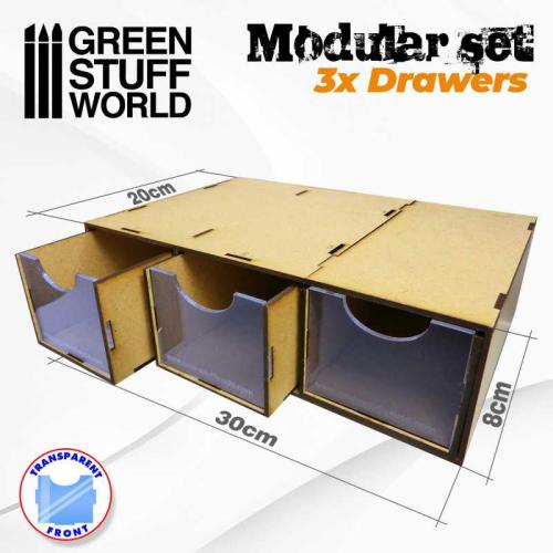GSW MODULAR SET: 3x Drawers