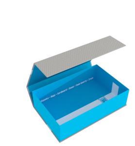 Feldherr Magnetic Box half-size 75 mm blue empty