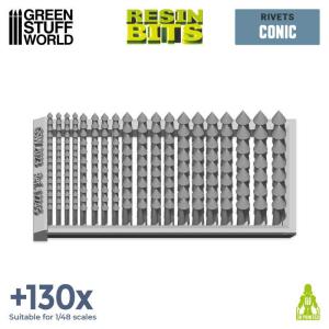 3D Printed Set - Micro Rivets - Conical