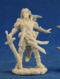 Arael, Half Elf Cleric (sculpted by Gene Van Horne)