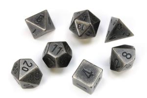 Metal Dark Metal 7 Die Polyhedral Set