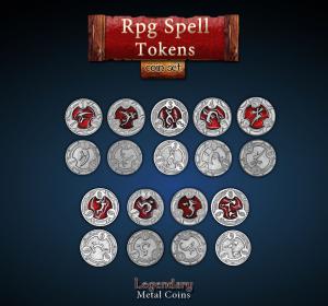 RPG Spell Tokens - Red