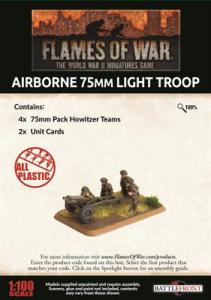 Airborne 75mm Light Troop (x4 Plastic)