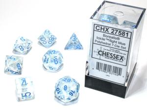 Borealis Polyhedral IcicleTM/light blue Luminary 7-Die Set