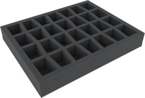 FS035C4BO 35 mm (1.38 inch) Figure Foam Tray with base and 28 slots for larger t