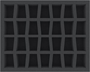 FS035C4BO 35 mm (1.38 inch) Figure Foam Tray with base and 28 slots for larger t
