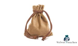 Velvet Pouch: Beige