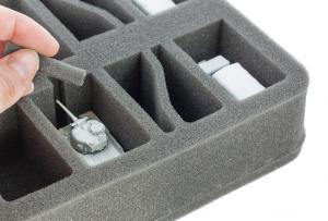 HS050BF04BO 50 mm (2 inch) half-size Figure Foam Tray with base - FOW 8 Tanks