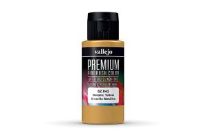 Vallejo Premium Airbrush Color: Metallic Yellow (60 ml)