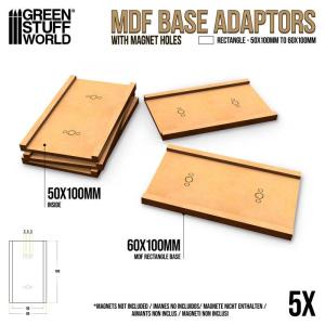 MDF Base adapter - Rectangular 50x100mm to 60x100mm