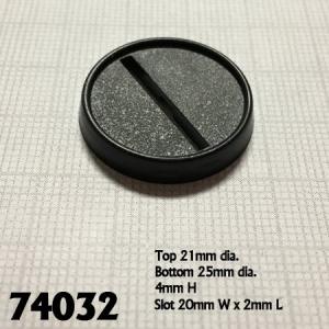 1 inch (25mm) ROUND PLASTIC GAMING BASE (20)