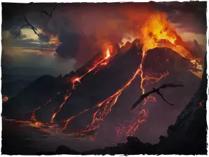 Card game mat - TCG Fire (24x14 inch)