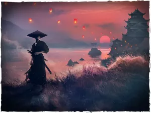 Card game mat - TCG Samurai (24x14 inch)