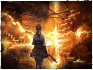 Card game mat - TCG Steampunk (24x14 inch)