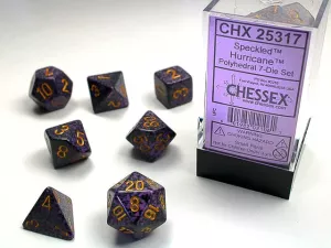 Speckled Polyhedral Hurricane 7-Die Set