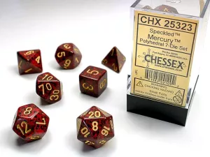 Speckled Polyhedral Mercury 7-Die Set