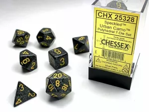 Speckled Polyhedral Urban Camo 7-Die Set
