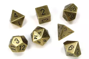 Metal Old Brass 7 Die Polyhedral Set