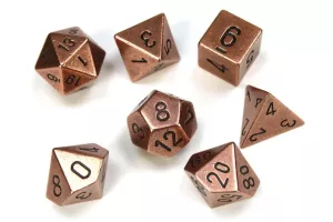 Metal Copper 7 Die Polyhedral Set