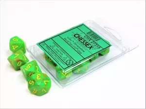 Vortex Slime/yellow Set of Ten d10s