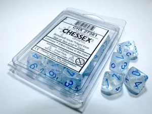 Borealis IcicleTM/light blue Luminary Set of Ten d10s