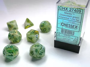 Marble Green/dark green 7-Die Set