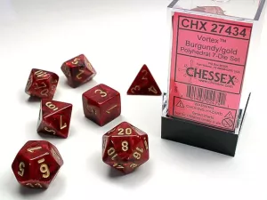 Vortex Burgundy/gold 7-Die Set