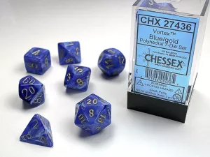 Vortex Blue/gold 7-Die Set