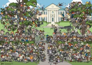WHERE´S ELVIS? Graceland 1000 pieces 48x68 cm