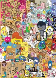 Merzdoodle, Burgerman 1000 pieces Triangular 48x68 cm