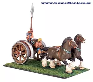 GAEL 2 HORSE CHARIOT AND CREW (1 set per förpackning)