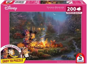 Thomas Kinkade: Disney - Mickey & Minnie Sweetheart Campfire (200 pieces)