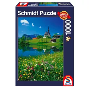 Puzzle - Inzell Einsiedlhof and St. Nicholas Church (1000 Pieces)