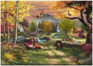 Puzzle - Thomas Kinkade: Disney - Fox and Hound (1000 pieces)