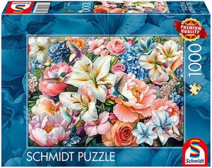 Puzzle - Flowers in pastel (1000 pieces)