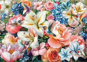 Puzzle - Flowers in pastel (1000 pieces)