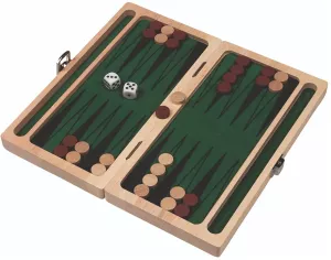 Backgammon Game (Ljus träask)
