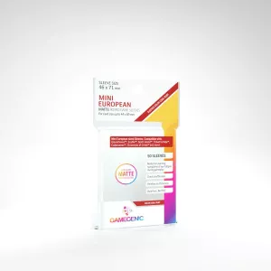 Matte Mini Euro Sleeves (46x71 mm) (Code Ruby)