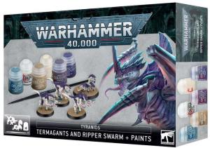 TYRANIDS: TERMAGANTS AND RIPPER SWARM + PAINTS SET