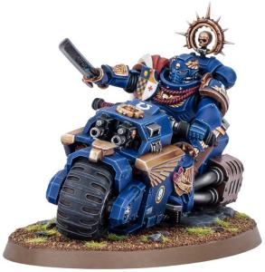 SPACE MARINE CAPTAIN ON BIKE