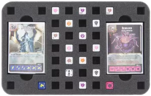HS025DM02 25 mm half-size tray 36 cut-outs plus 2 card-slots for Dice Master