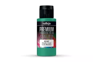 Vallejo Premium Airbrush Color: Metallic Green (60 ml)