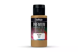 Vallejo Premium Airbrush Color: Metallic Gold (60 ml)