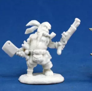 Gruff Grimecleaver, Dwarf Pirate (sculpted by Jason Wiebe)
