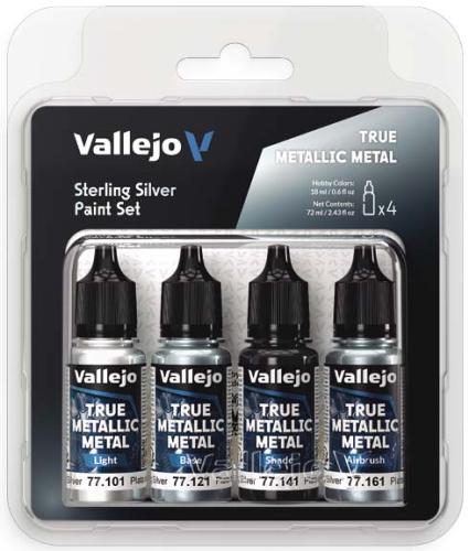 STERLING SILVER PAINT SET (VALLEJO TRUE METALLIC METAL)