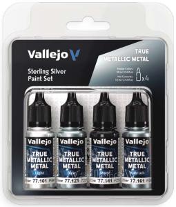 STERLING SILVER PAINT SET (VALLEJO TRUE METALLIC METAL)