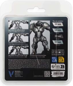 STERLING SILVER PAINT SET (VALLEJO TRUE METALLIC METAL)