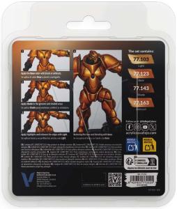 IMPERIAL GOLD PAINT SET (VALLEJO TRUE METALLIC METAL)